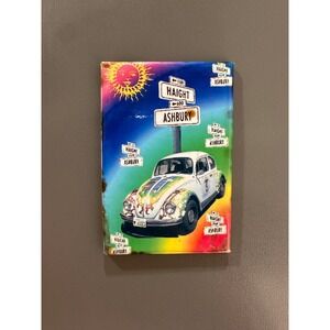Haight Ashbury VW Beetle Magnet Psychedelic Sun Rainbow